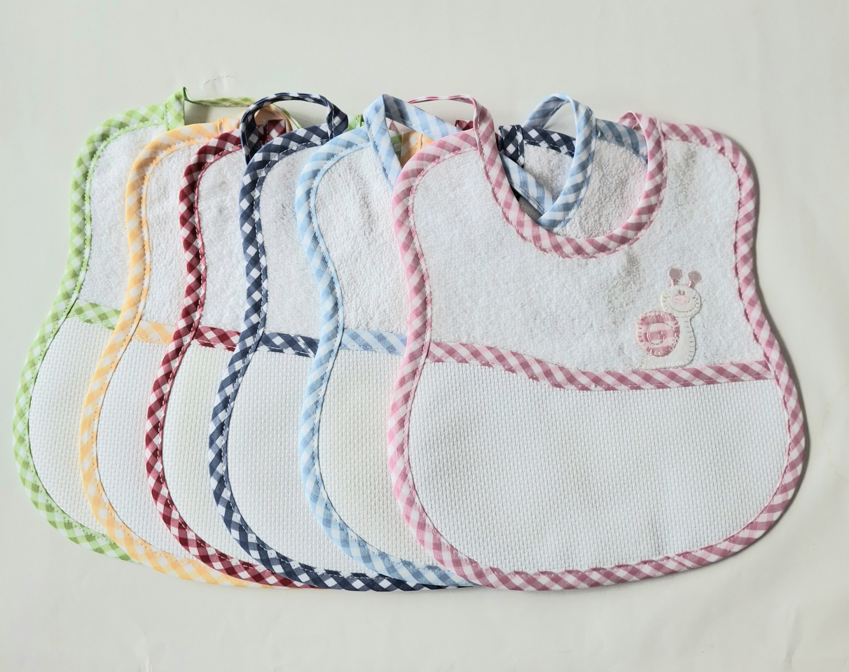 Art.11160 Assortimento sei bavaglini lumachina