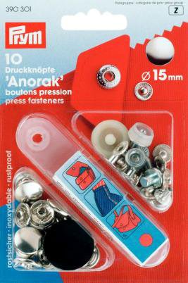 Art.12590 Bottoni a pressione in ottone "Anorak"