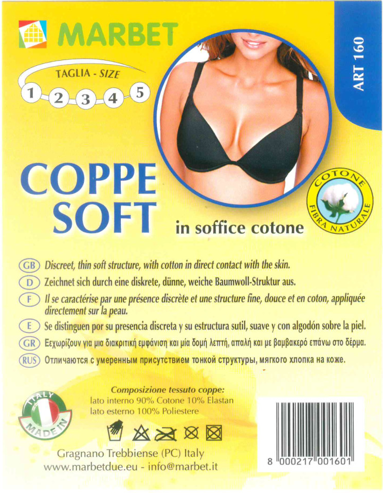 Art.48502 Coppe costume in cotone