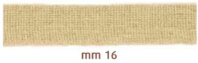 Art.50116 Fettuccia liscia lino mm.16
