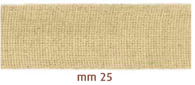 Art.50120 Fettuccia liscia lino mm.25