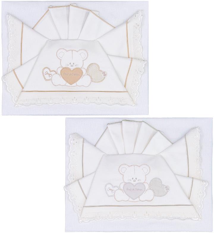 art.58612 Set 3 pezzi lenzuolo carrozzina/culla Orsetto