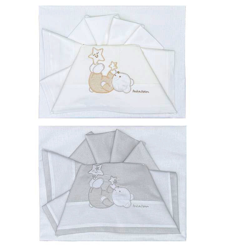 art.58613 Set 3 pezzi lenzuolo lettino Orsetto/stelline