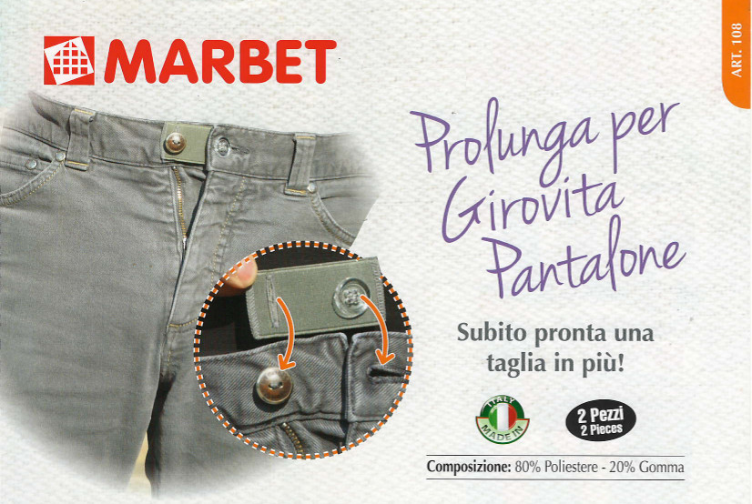 Art.74275 Prolunghe elastiche girovita per pantaloni - Clicca l'immagine per chiudere