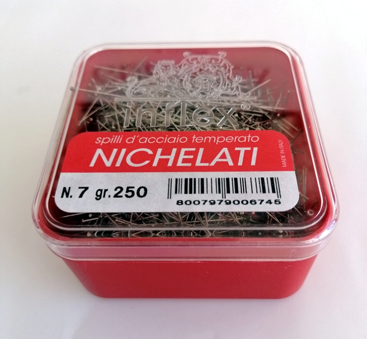 Art.77250 Scatola spilli acciaio temperato nickel