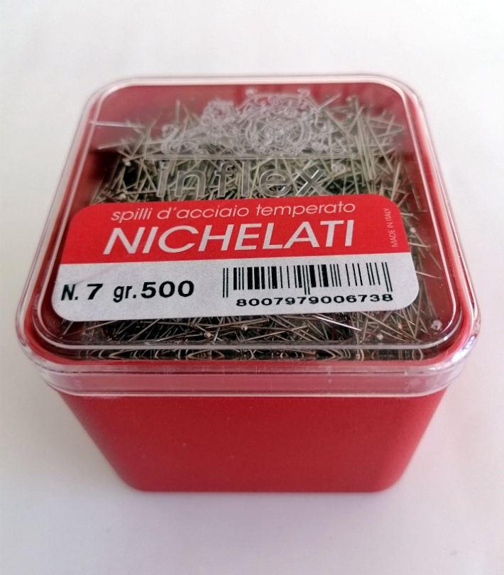 Art.77500 Scatola spilli acciaio temperato nickel