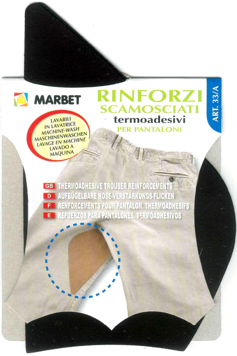 Art.77860 Rinforzi scamosciati in microfibra